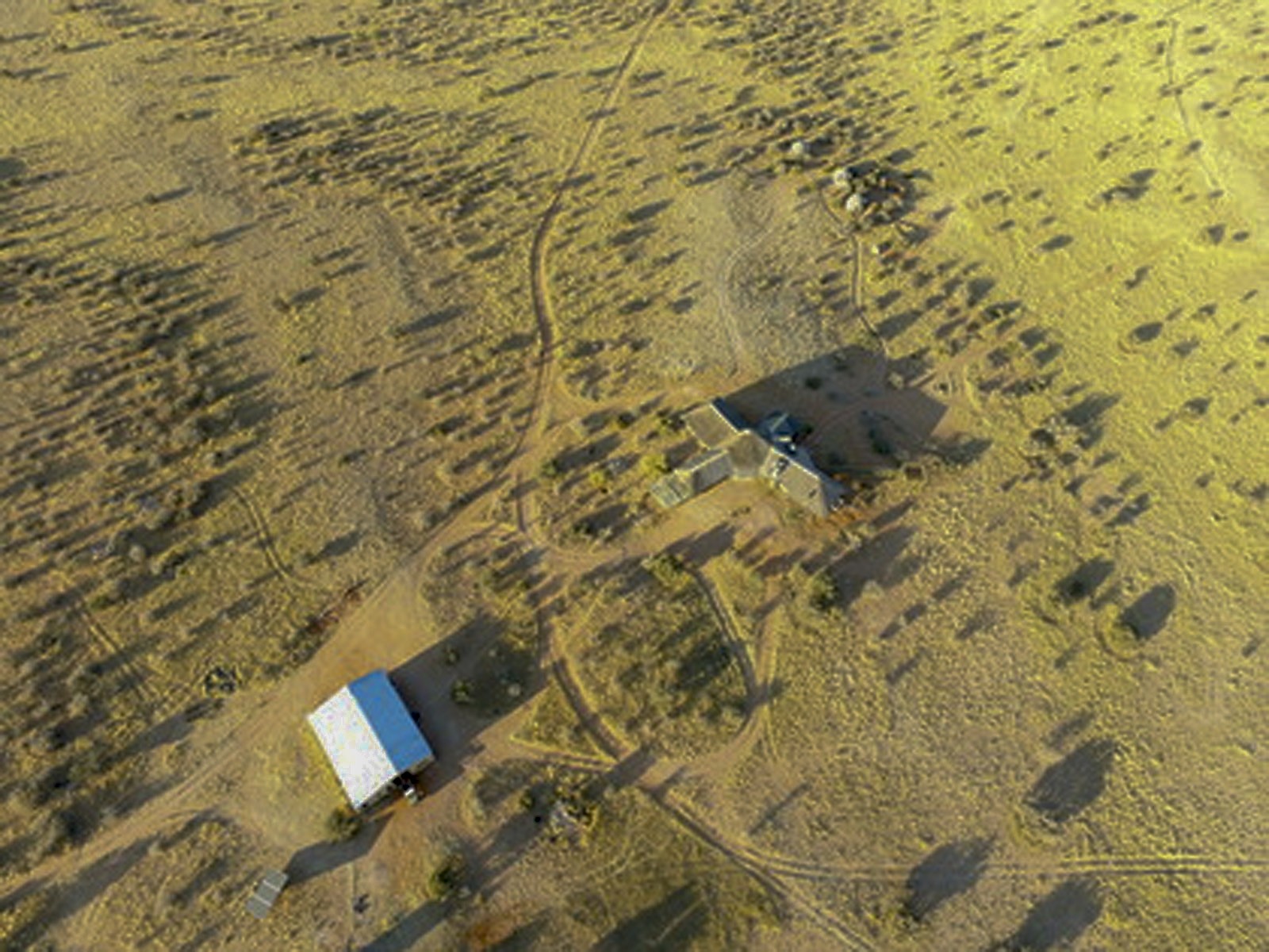 aerial drone view of wildheim wes farm